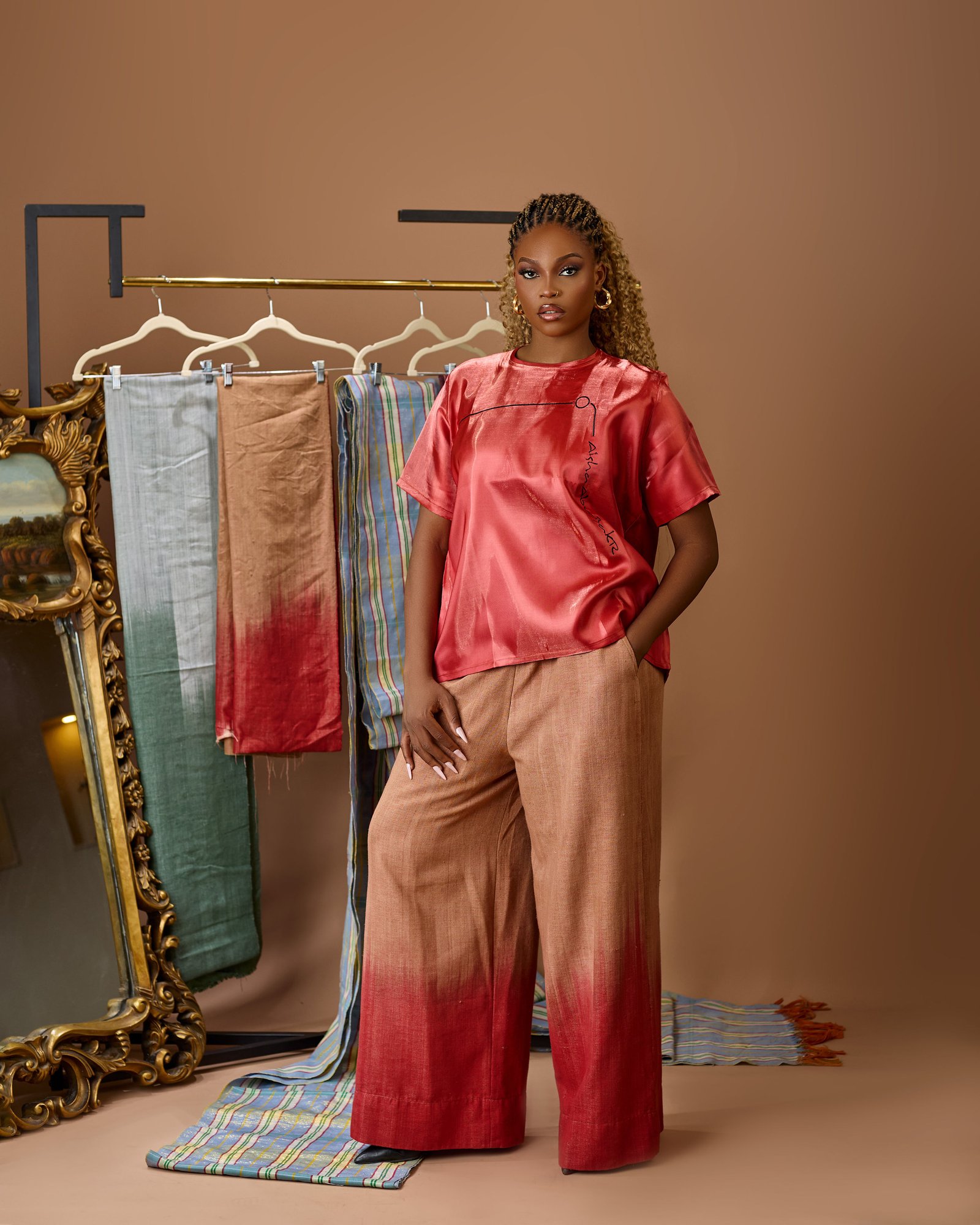 Nura Hand-Dyed Ombré & Lustrous Ensemble