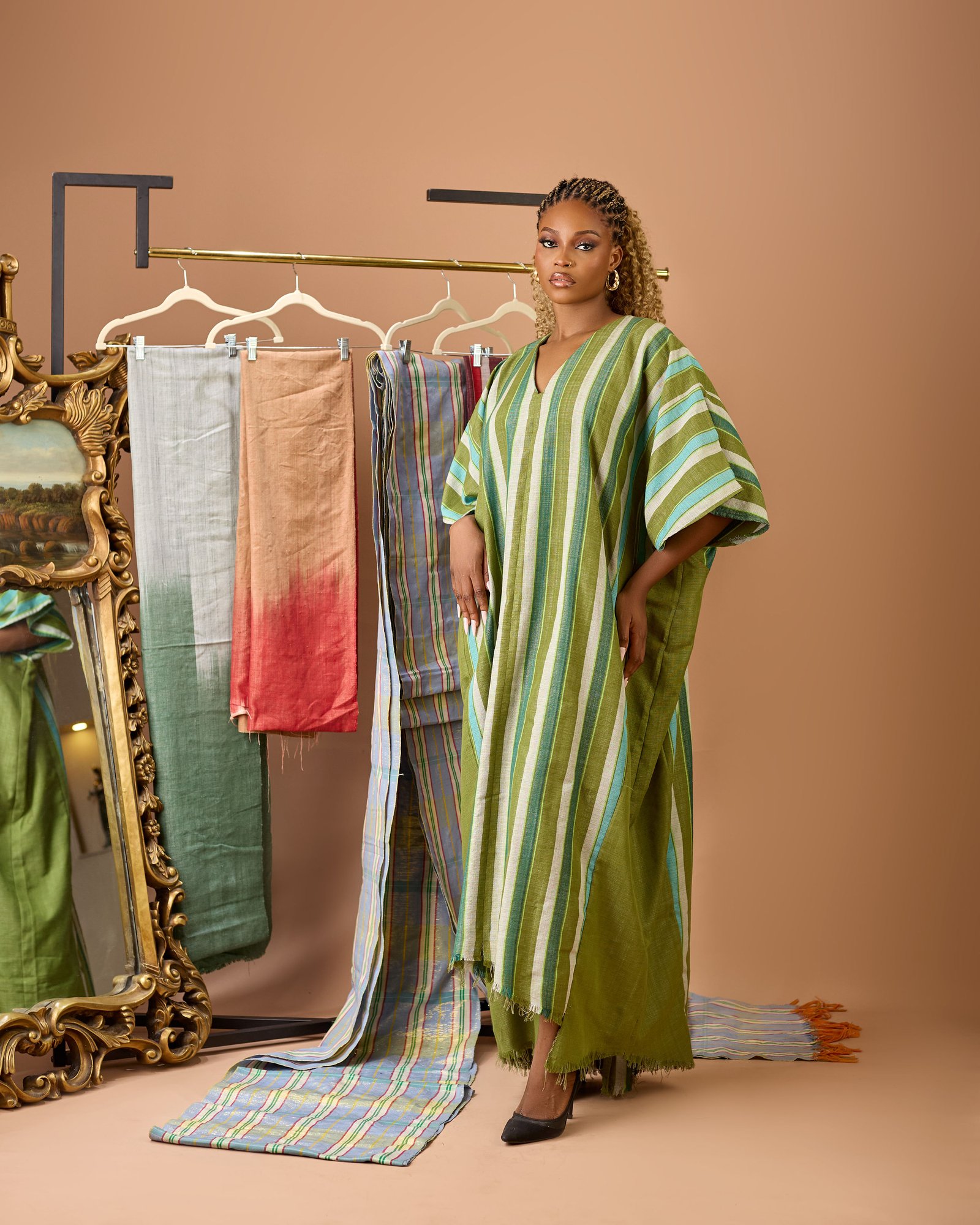 Aaliyah Architectural Hand-Loomed Tsaki Kaftan