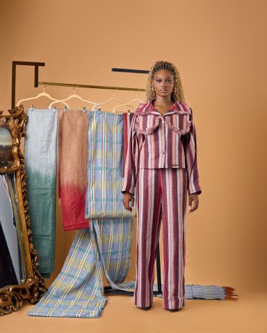 Zahra Architectural Hand-Loomed Tsaki Ensemble